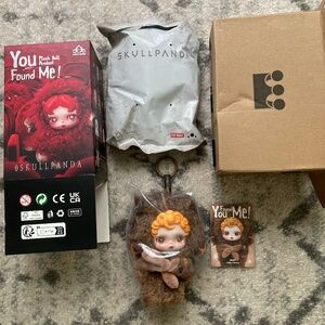SkullPanda You Found Me Plush Doll Sneaky Chestnut Pendant Pop Mart Authentic